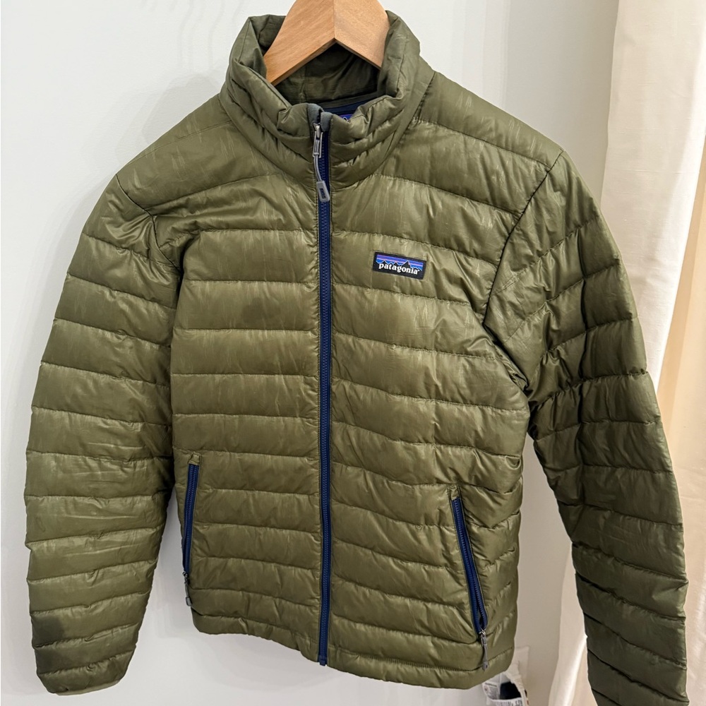 Patagonia Olive Green Down Sweater Jacket Men’s XS